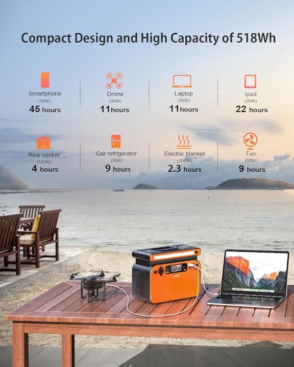 Estación de Energía Portátil CTECHi GT500 – 518Wh / 500W - Imagen 2